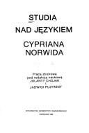 Studia nad językiem Cypriana Norwida