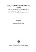 Das Reichskammergericht in der deutschen Geschichte