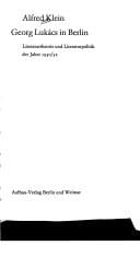 Georg Lukács in Berlin