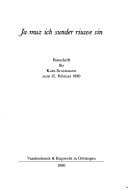 Ja muz ich sunder riuwe sin