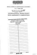 International trade policy with imperfect competition