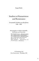 Studien zu Humanismus und Renaissance