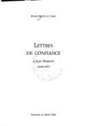 Lettres de confiance à Jean Morand
