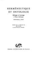 Herméneutique et ontologie