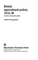 British agricultural policy, 1912-36