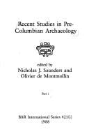 Recent studies in Pre-Columbian archaeology
