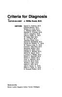 Criteria for diagnosis