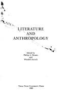 Literature and anthropology