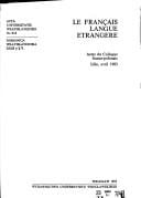 Le Français, langue étrangère