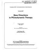 New directions in photodynamic therapy