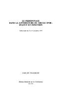 Le Personnage dans la littérature du Siècle d'or
