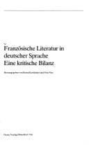 Französische Literatur in deutscher Sprache