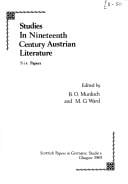 Studies in nineteenth century Austrian literature