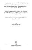 Die Stockholmer Handschrift Cod. Holm. Vu 73: (Valentin vnde Namelos, De vorlorne sone, Flos vnde Blankeflos, Theophelus, Die Buhlschaft auf dem ... (Niederdeutsche Studien) (German Edition)
