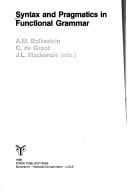 Syntax and pragmatics in functional grammar