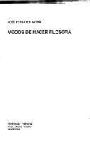 Modos de hacer filosofía