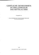 Geistliche Denkformen in der Literatur des Mittelalters