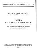 Hosea Prophet vor dem Ende
