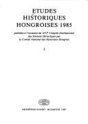 Etudes historiques hongroises 1985
