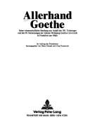 Allerhand Goethe