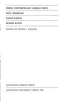 Three contemporary German poets