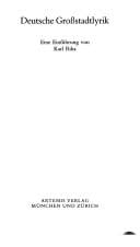 Deutsche Grossstadtlyrik