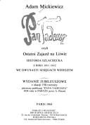 Pan Tadeusz, czyli, Ostatni zajazd na Litwie