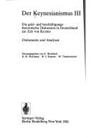 Die Geld- und beschäftigungstheoretische Diskussion in Deutschland zur Zeit von Keynes