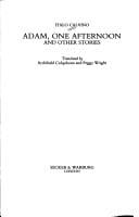 Adam, one afternoon, and other stories