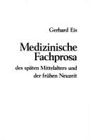 Medizinische Fachprosa des späten Mittelalters und der frühen Neuzeit