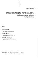 Organizational psychology