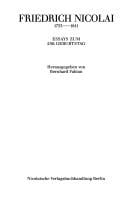 Friedrich Nicolai, 1733-1811