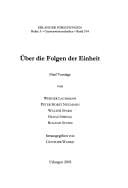 Über die Folgen der Einheit