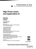 High-power lasers and applications III