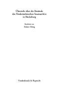 Übersicht über die Bestände des Niedersächsischen Staatsarchivs in Bückeburg