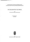 Die Inschriften von Perge