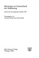 Metastasio im Deutschland der Aufklärung (Wolfenbütteler Studien Zur Aufklärung) (German Edition)