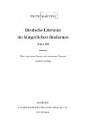Deutsche Literatur im bürgerlichen Realismus 1848-1898