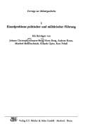 Einzelprobleme politischer und militärischer Führung