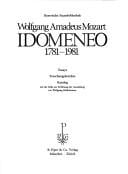 Wolfgang Amadeus Mozart, Idomeneo: 1781-1981 : Essays, Forschungsberichte, Katalog mit der Rede zur Eröffnung der Ausstellung von Wolfgang ... Bayerische Staatsbibliothek) (German Edition)
