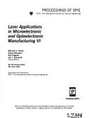 Laser applications in microelectronic and optoelectronic manufacturing VI