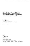 Quadratic form theory and differential equations
