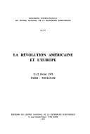 La Révolution américaine et l'Europe