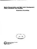 Marine transportation and high Arctic development