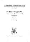 Die Mongolischen Epen