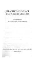 Sprachwissenschaft des 19. Jahrhunderts