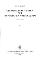 Gesammelte Schriften zur historischen Waffenkunde