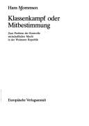 Klassenkampf oder Mitbestimmung
