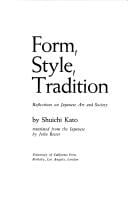 Form, style, tradition