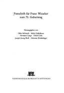 Festschrift für Franz Wieacker zum 70. Geburtstag